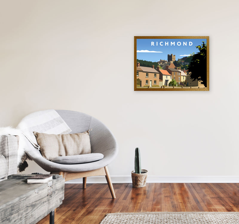 Richmond Travel Art Print by Richard O'Neill, Framed Wall Art A2 Print Only