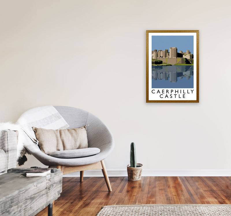 Caerphilly Castle Portrait by Richard O'Neill A2 Print Only