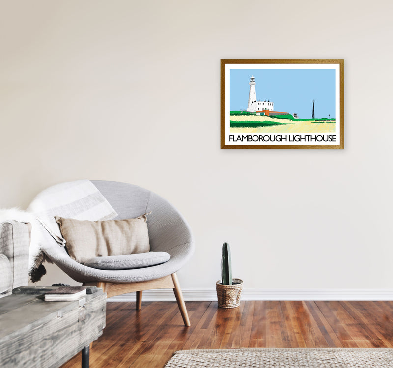 Flamborough Lighthouse Art Print by Richard O'Neill A2 Print Only