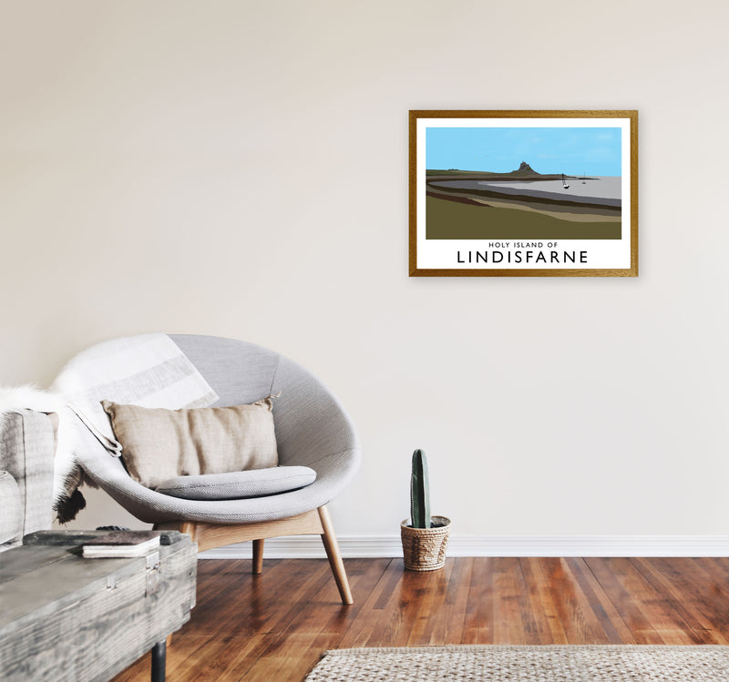 Holy Island of Lindisfarne Art Print by Richard O'Neill A2 Print Only