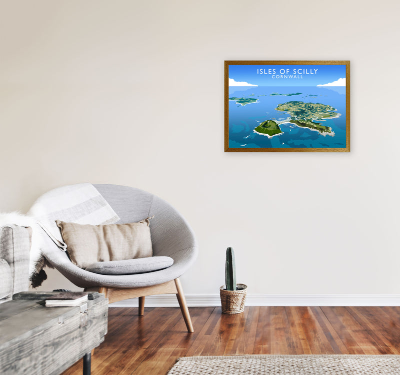 Isles of Scilly Cornwall Framed Digital Art Print by Richard O'Neill A2 Print Only