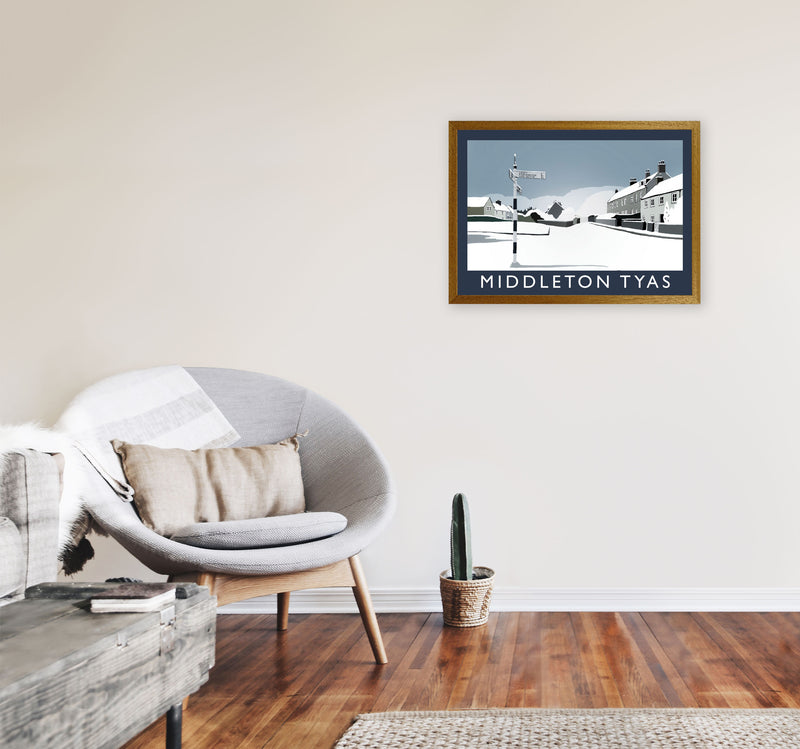Middleton Tyas Travel Art Print by Richard O'Neill, Framed Wall Art A2 Print Only