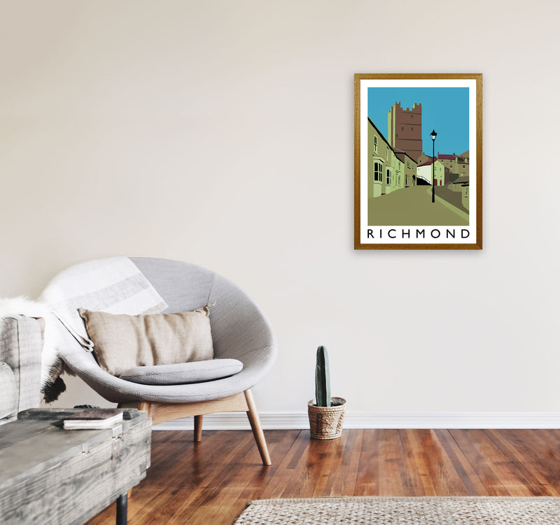 Richmond Travel Art Print by Richard O'Neill, Framed Wall Art A2 Print Only