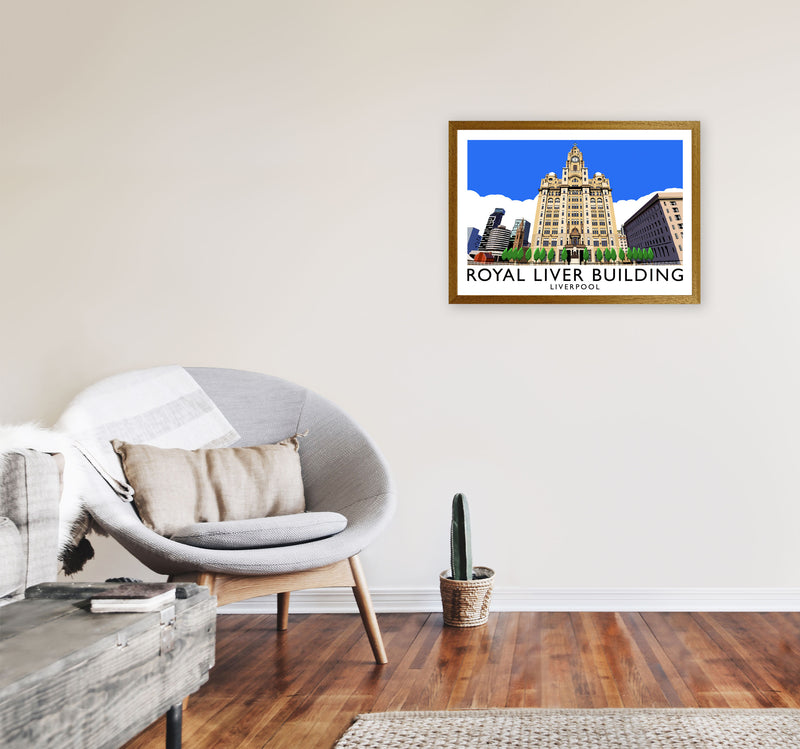 Royal Liver Building Liverpool Travel Art Print by Richard O'Neill A2 Print Only