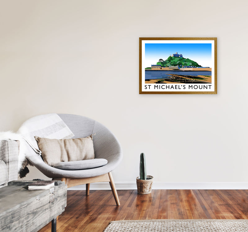 St Michael's Mount Framed Digital Art Print by Richard O'Neill A2 Print Only