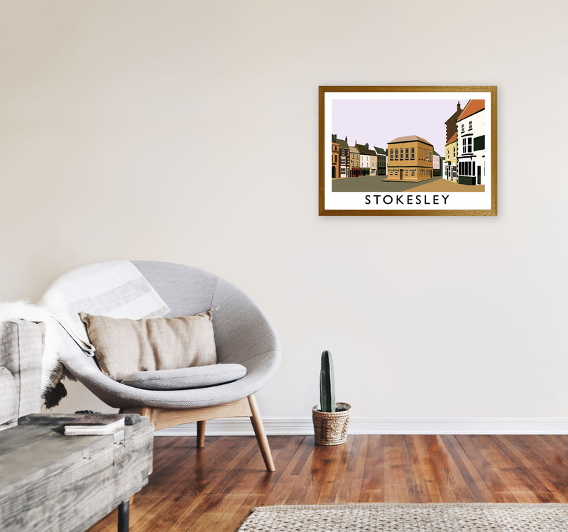 Stokesley Travel Art Print by Richard O'Neill, Framed Wall Art A2 Print Only