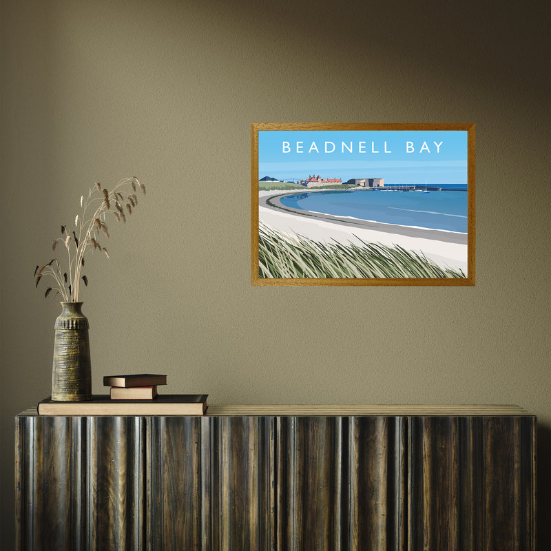 Beadnell Bay by Richard O'Neill A2 Oak Frame