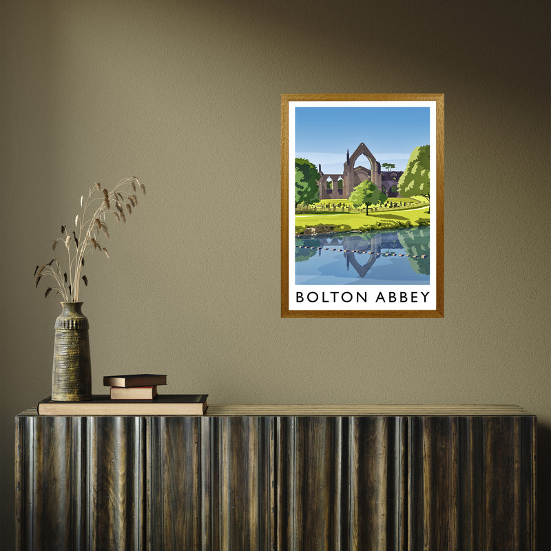 Bolton Abbey portrait by Richard O'Neill A2 Oak Frame