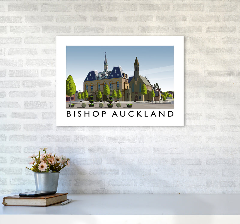 Bishop Auckland Art Print by Richard O'Neill A2 Black Frame
