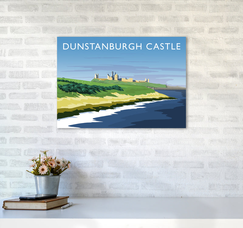 Dunstanburgh Castle Travel Art Print by Richard O'Neill A2 Black Frame