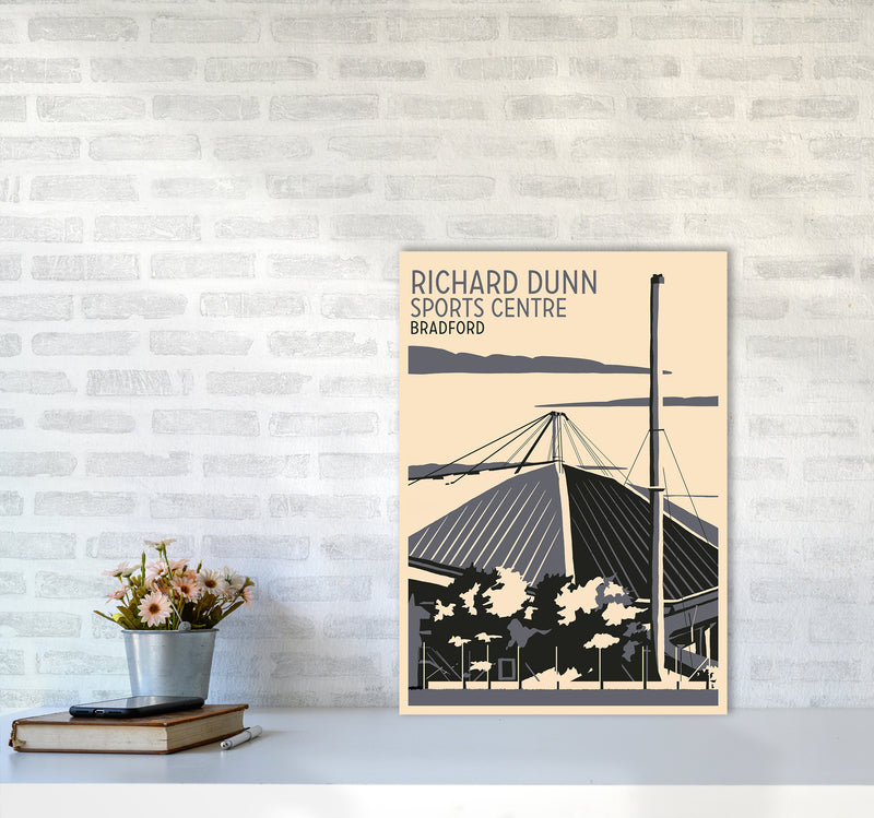 Richard Dunn Sports Centre, Bradford Travel Art Print by Richard O'Neill A2 Black Frame