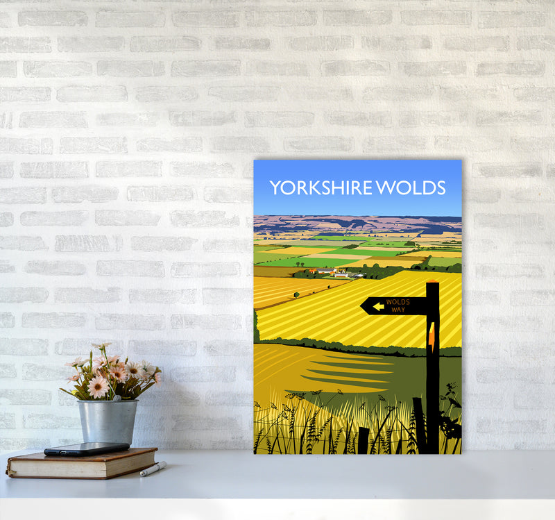 Yorkshire Wolds portrait Travel Art Print by Richard O'Neill A2 Black Frame