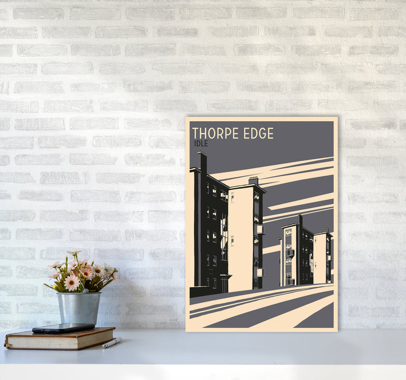 Thorpe Edge, Idle portrait Travel Art Print by Richard O'Neill A2 Black Frame