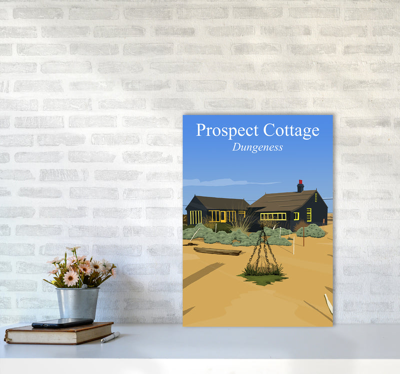 Prospect Cottage portrait Travel Art Print by Richard O'Neill A2 Black Frame