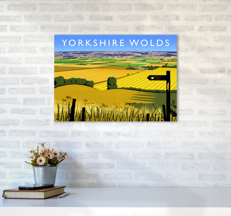 Yorkshire Wolds Travel Art Print by Richard O'Neill A2 Black Frame