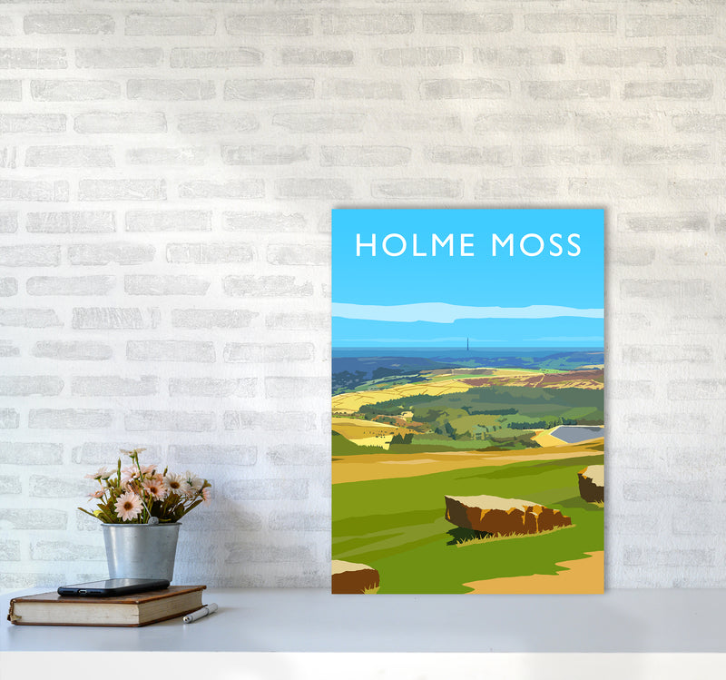 Holme Moss portrait Travel Art Print by Richard O'Neill A2 Black Frame