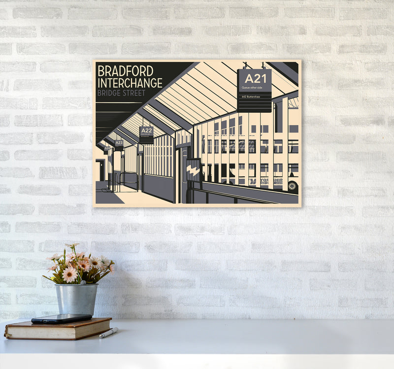 Bradford Interchange, Bridge Street Travel Art Print by Richard O'Neill A2 Black Frame