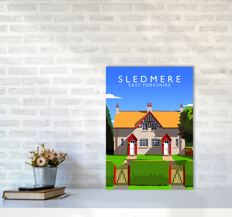 Sledmere portrait Travel Art Print by Richard O'Neill A2 Black Frame