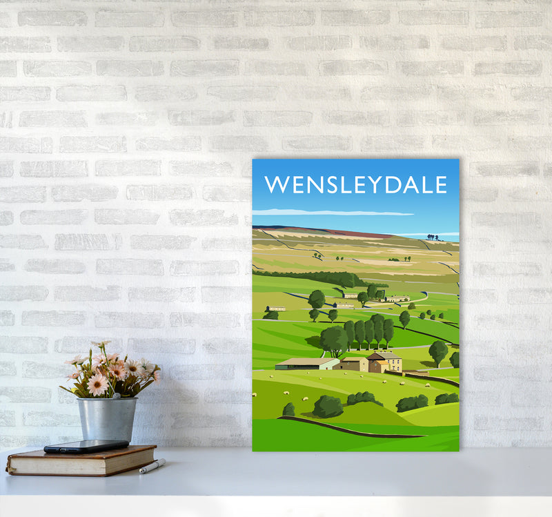 Wensleydale 3 portrait Travel Art Print by Richard O'Neill A2 Black Frame