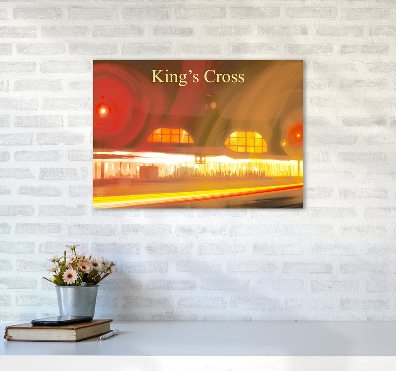 King's Cross Travel Art Print by Richard O'Neill A2 Black Frame