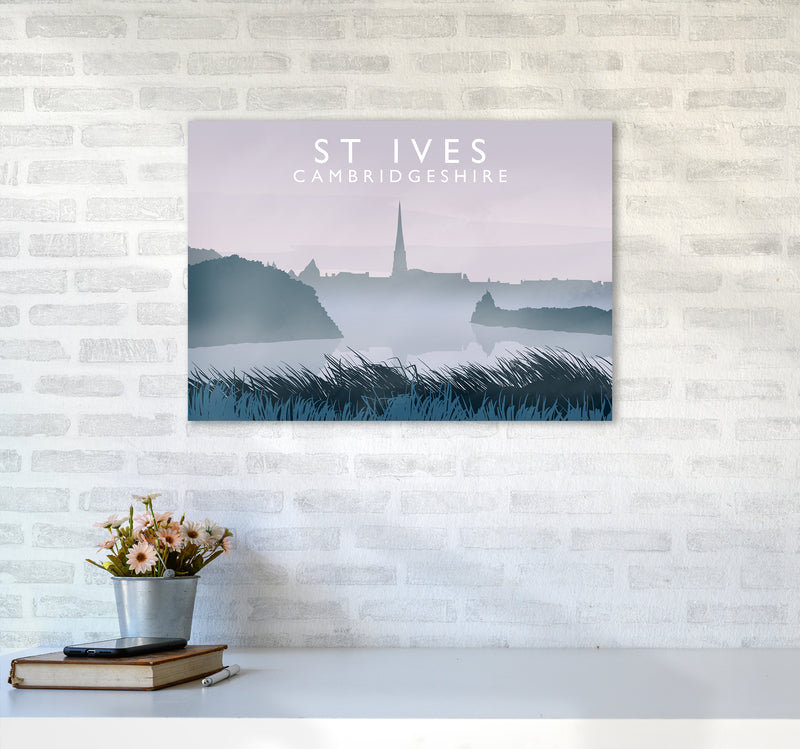 St Ives Travel Art Print by Richard O'Neill A2 Black Frame