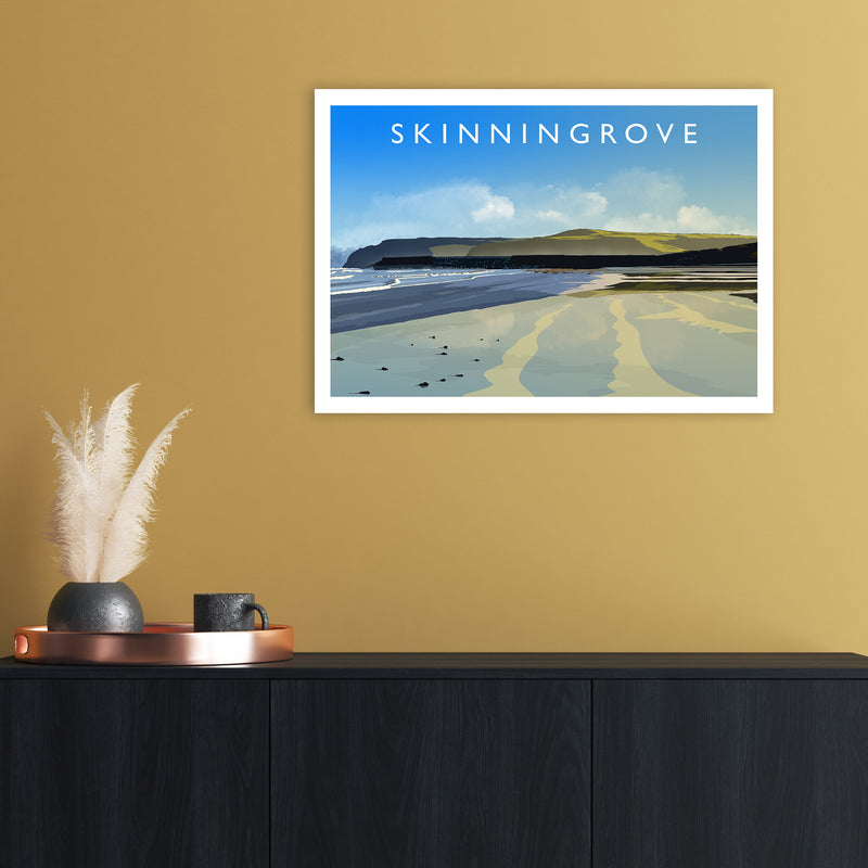 Skinningrove 2 Travel Art Print by Richard O'Neill A2 Black Frame