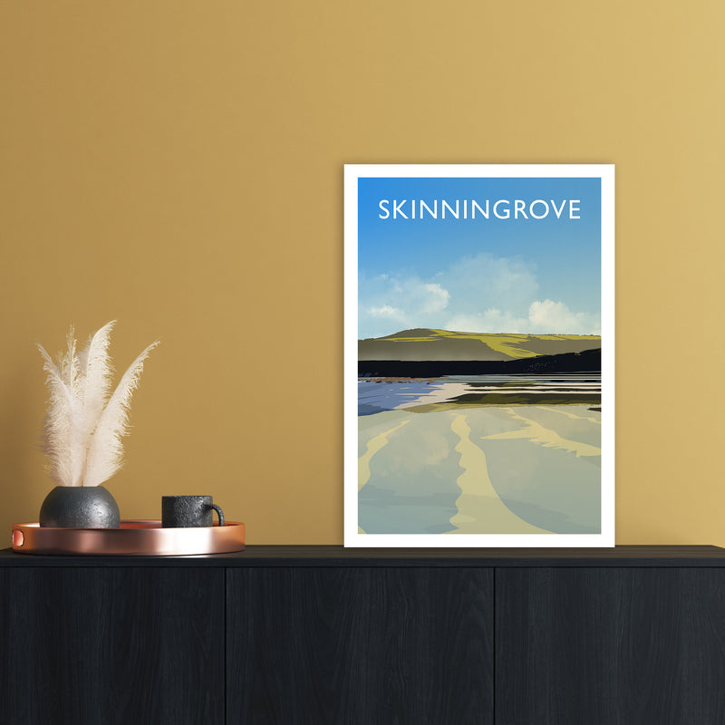 Skinningrove 2 Portrait Travel Art Print by Richard O'Neill A2 Black Frame