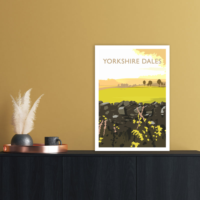 Yorkshire Dales Portrait Travel Art Print by Richard O'Neill A2 Black Frame