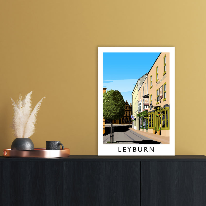 Leyburn 3 portrait Travel Art Print by Richard O'Neill A2 Black Frame