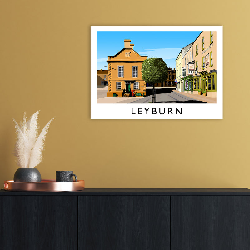 Leyburn 3 Travel Art Print by Richard O'Neill A2 Black Frame