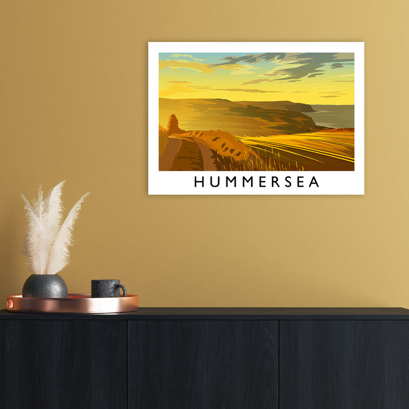 Hummersea Travel Art Print by Richard O'Neill A2 Black Frame