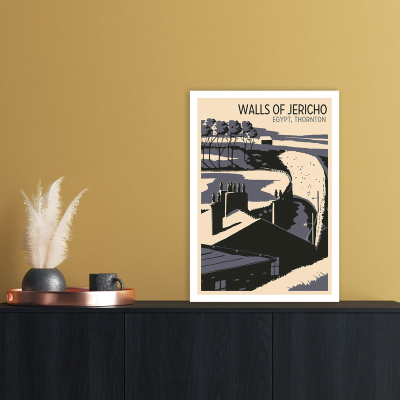 Walls of Jericho Travel Art Print by Richard O'Neill A2 Black Frame