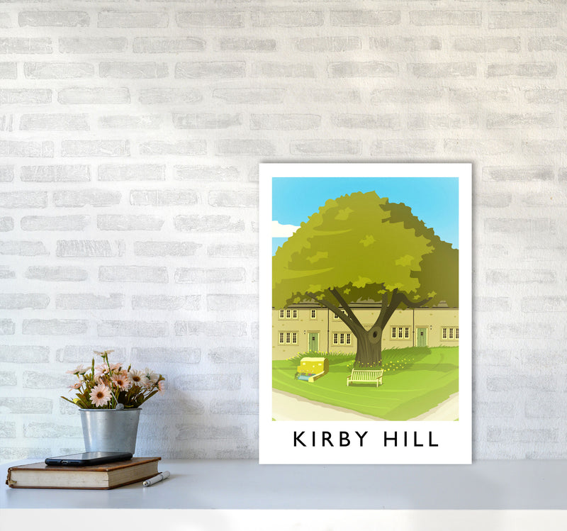 Kirby Hill portrait Travel Art Print by Richard O'Neill A2 Black Frame
