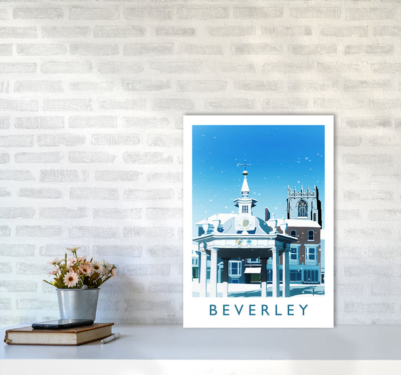 Beverley (Snow) 2 portrait Travel Art Print by Richard O'Neill A2 Black Frame