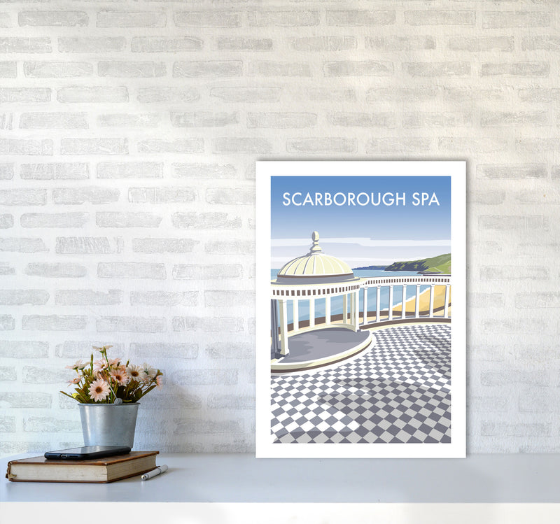 Scarborough Spa portrait Travel Art Print by Richard O'Neill A2 Black Frame