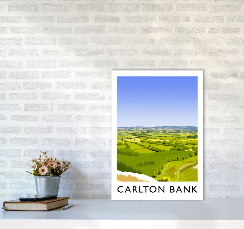 Carlton Bank portrait Travel Art Print by Richard O'Neill A2 Black Frame