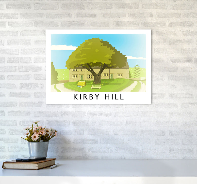 Kirby Hill Travel Art Print by Richard O'Neill A2 Black Frame