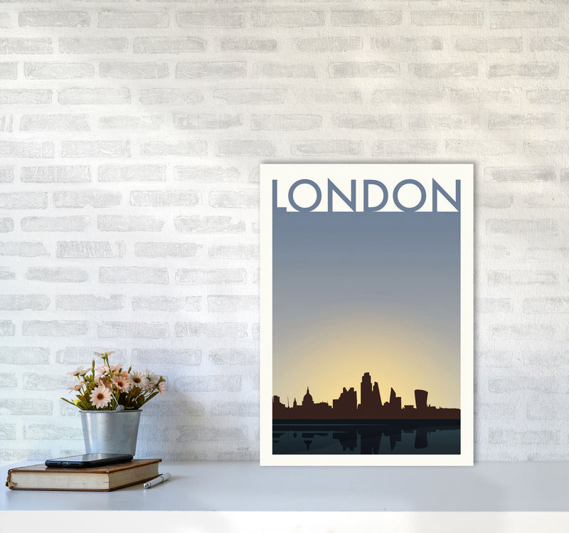 London 4 (Day) Travel Art Print by Richard O'Neill A2 Black Frame