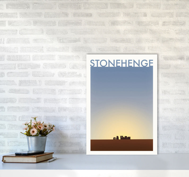 Stonehenge 2 (Day) Travel Art Print by Richard O'Neill A2 Black Frame