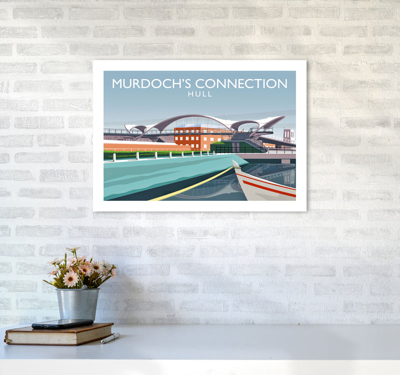 Murdoch's Connection Travel Art Print by Richard O'Neill A2 Black Frame