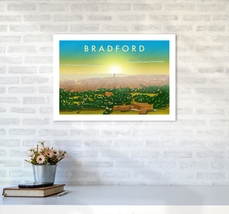 Bradford 2 Travel Art Print by Richard O'Neill A2 Black Frame
