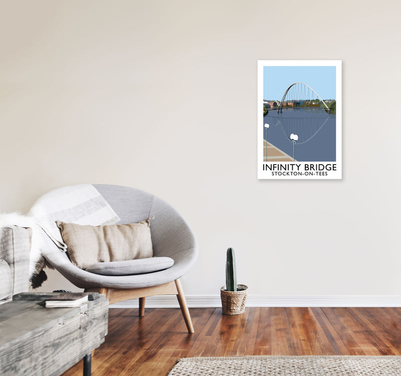 Infinity Bridge Stockton-On-Tees Art Print by Richard O'Neill A2 Black Frame