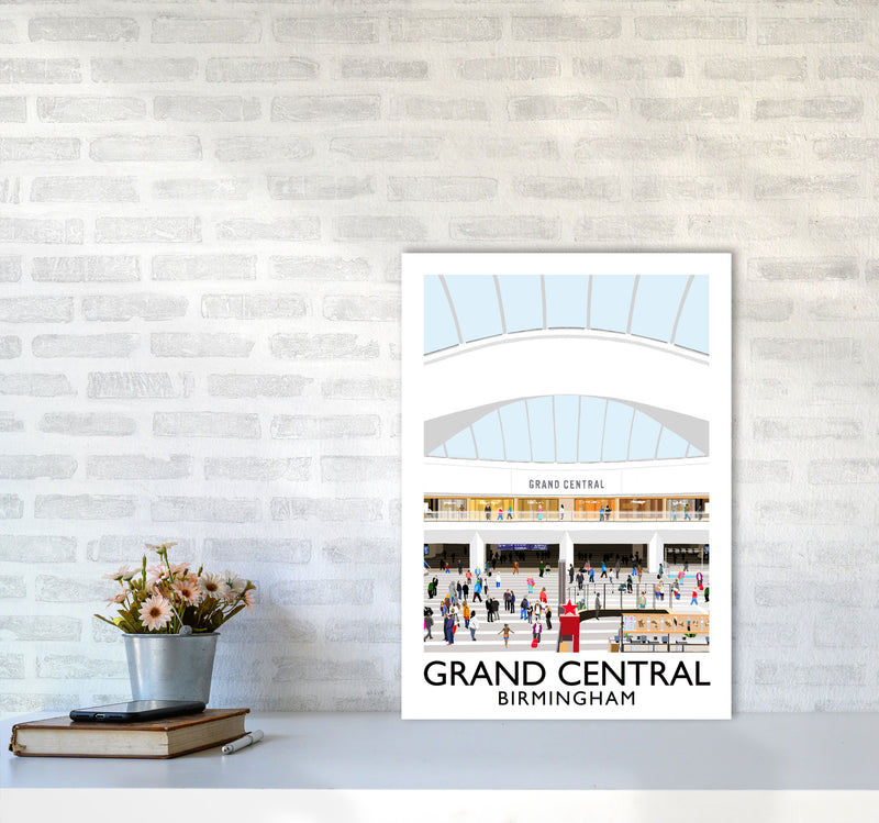 Grand Central Birmingham by Richard O'Neill A2 Black Frame
