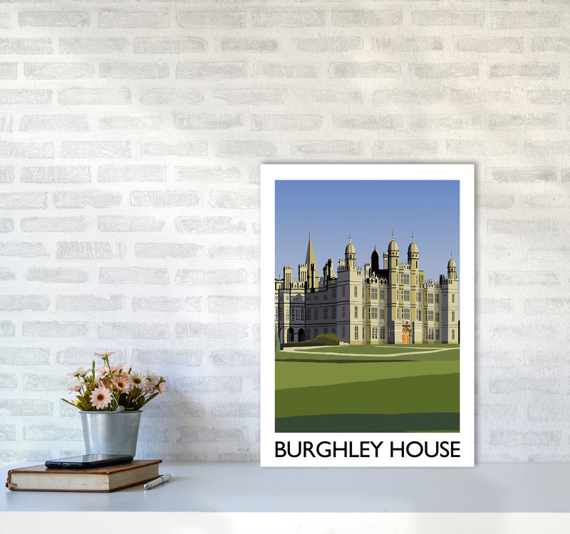 Burghley House by Richard O'Neill A2 Black Frame