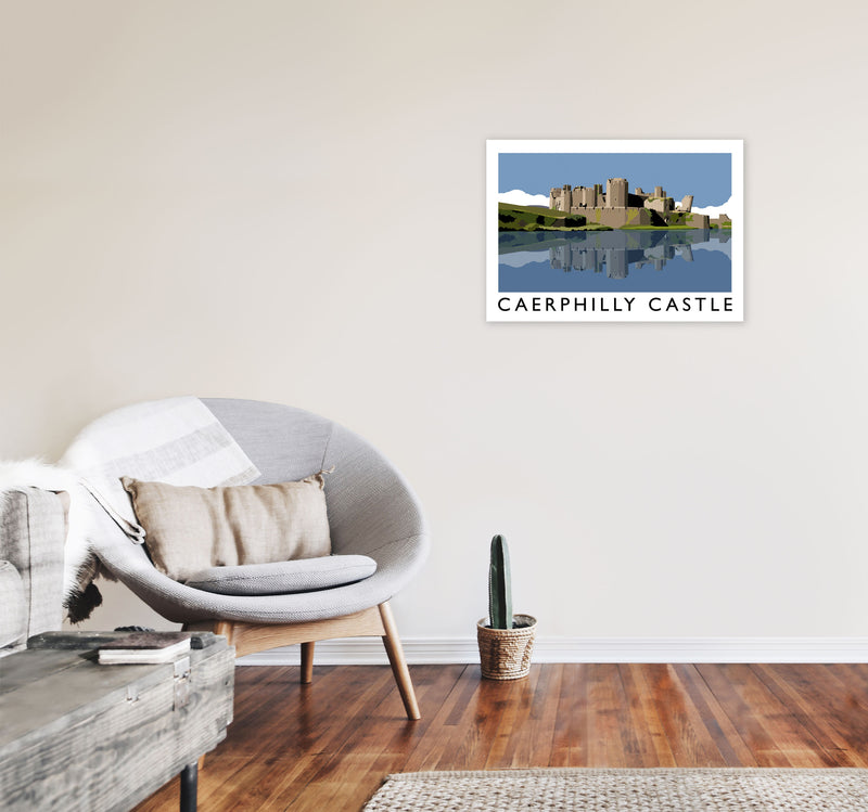 Caerphilly Castle by Richard O'Neill A2 Black Frame