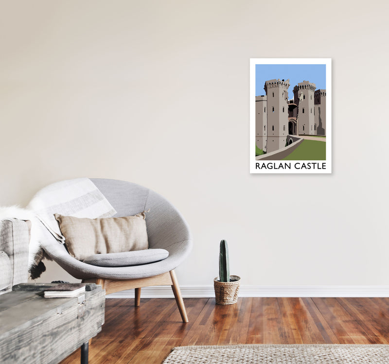 Raglan Castle by Richard O'Neill A2 Black Frame