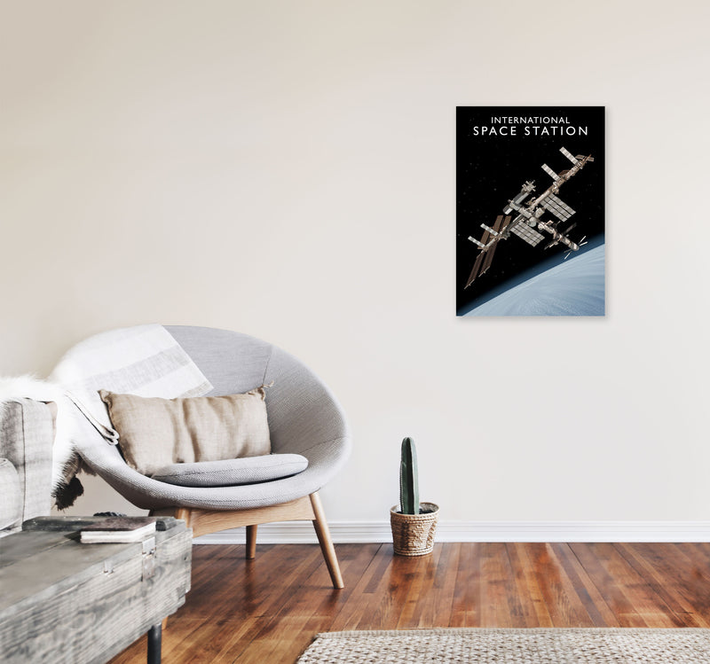 International Space Station by Richard O'Neill A2 Black Frame