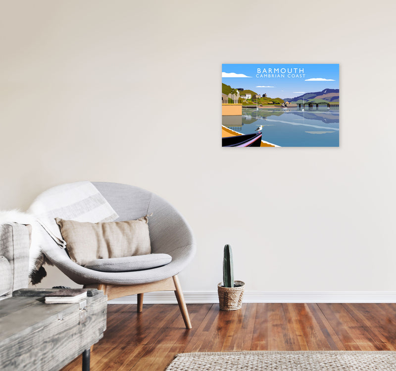 Barmouth Cambrian Coast Framed Digital Art Print by Richard O'Neill A2 Black Frame