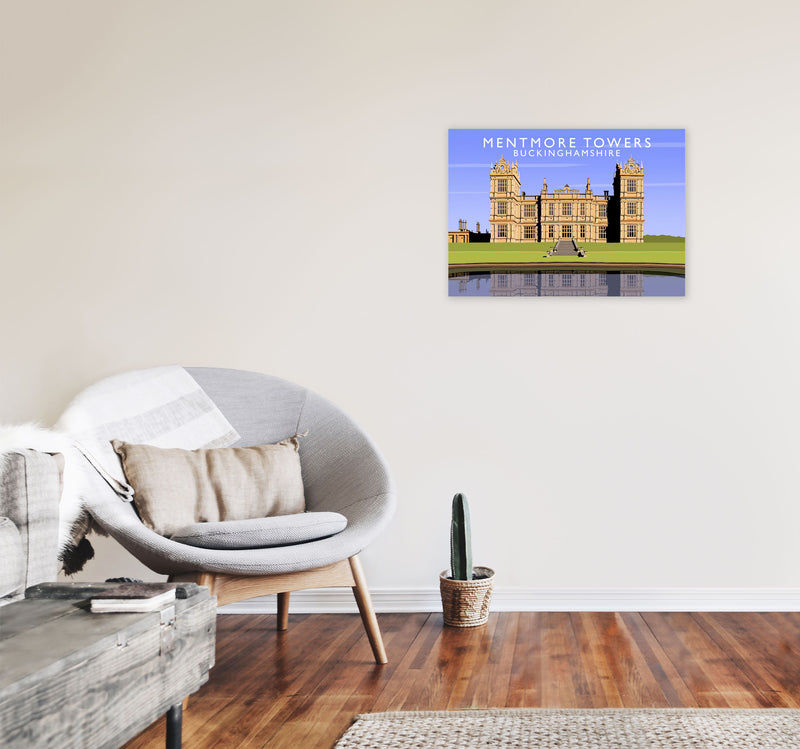Mentmore Towers (Landscape) by Richard O'Neill A2 Black Frame