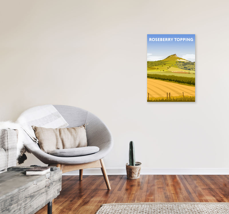 Roseberry Topping2 Portrait by Richard O'Neill A2 Black Frame